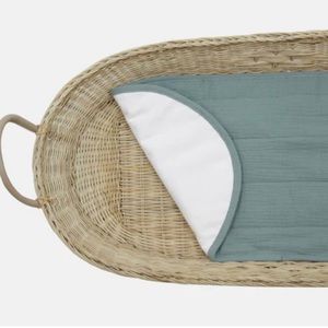NWOT Ollie Ella Luxe Organic Cotton Changing Basket Liner - Sage